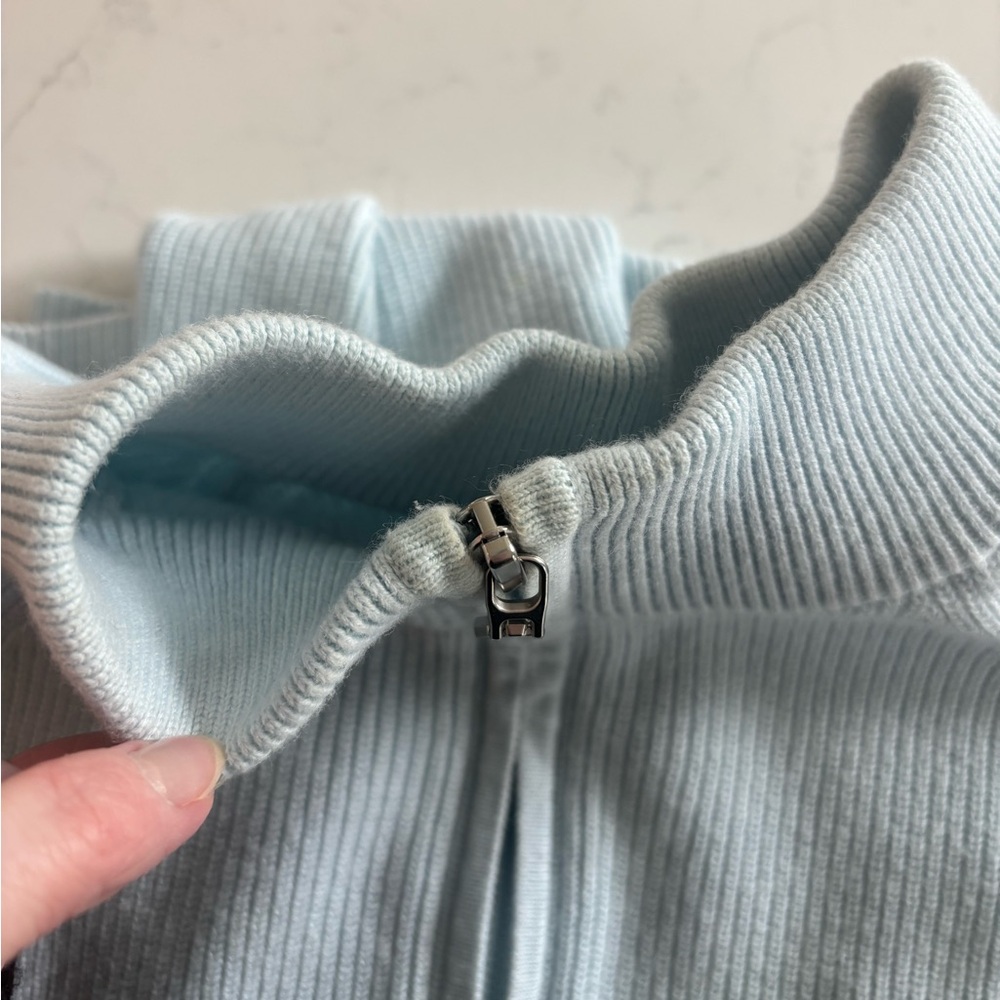 Lululemon Cotton-Blend Half-Zip Sweater - Powder Blue - Picture 3 of 5
